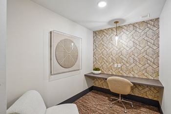 Co-working lounge with conference room and private offices